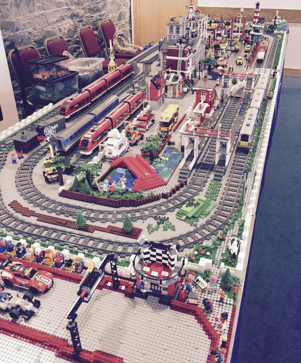 Lego Train Layout at Bangor Model Railway Club - May 2015